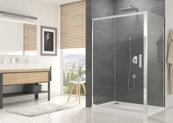 Душевая стенка Sanswiss Ocelia, 80×190 см, стекло 5 мм, профиль полированный глянец